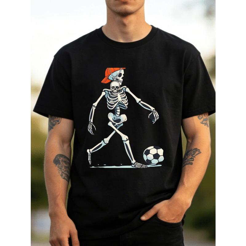 European sizes Men S Soccer-Themed T-Shirt with Soccer Skeleton Print - Loose Fit Crew Neck Short Sleeve Casual Shirt Suitable for All-Season Wear 4XL чорний
European sizes Men S Soccer-Themed T-Shirt with Soccer Skeleton Print - Loose Fit Crew Neck Short Sleeve Casual Shirt Suitable for All-Season Wear 4XL чорний