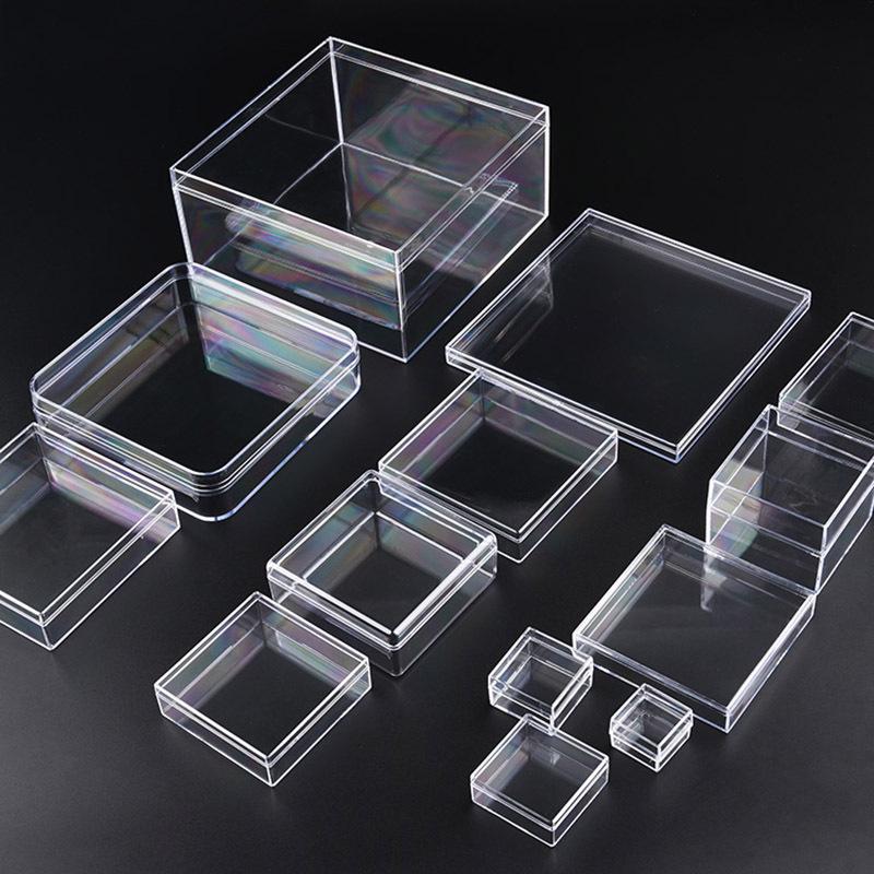 Clear Plastic Box with Square Lids for Jewelry, Display, or Specimen. Clear Lid, Black Bottom 29*29*22 mm
Clear Plastic Box with Square Lids for Jewelry, Display, or Specimen. Clear Lid, Black Bottom 29*29*22 mm