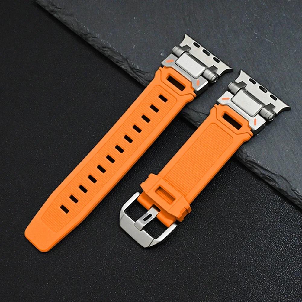 Rubber Band for Apple Watch Ultra 3 2 49mm Series 11 10 9 8 7 se 6 Titanium Orange Silicone Strap for iWatch 49mm 45mm 46mm 44mm 49mm
Rubber Band for Apple Watch Ultra 3 2 49mm Series 11 10 9 8 7 se 6 Titanium Orange Silicone Strap for iWatch 49mm 45mm 46mm 44mm 49mm