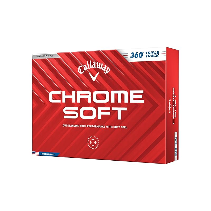 Callaway golf ball CHROME SOFT 24 360 TRIPLE TRACK 3 piece construction triple track white
Callaway golf ball CHROME SOFT 24 360 TRIPLE TRACK 3 piece construction triple track white