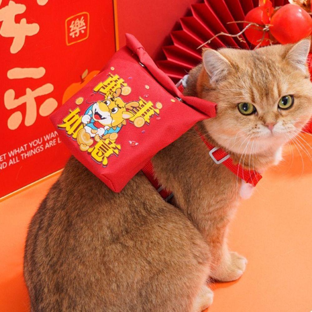 New Year Pet Harness Backpack Cartoon Puppy Poop Backpack Dog Snack Bag Vest New Year s Trendy S-Style 2
New Year Pet Harness Backpack Cartoon Puppy Poop Backpack Dog Snack Bag Vest New Year s Trendy S-Style 2