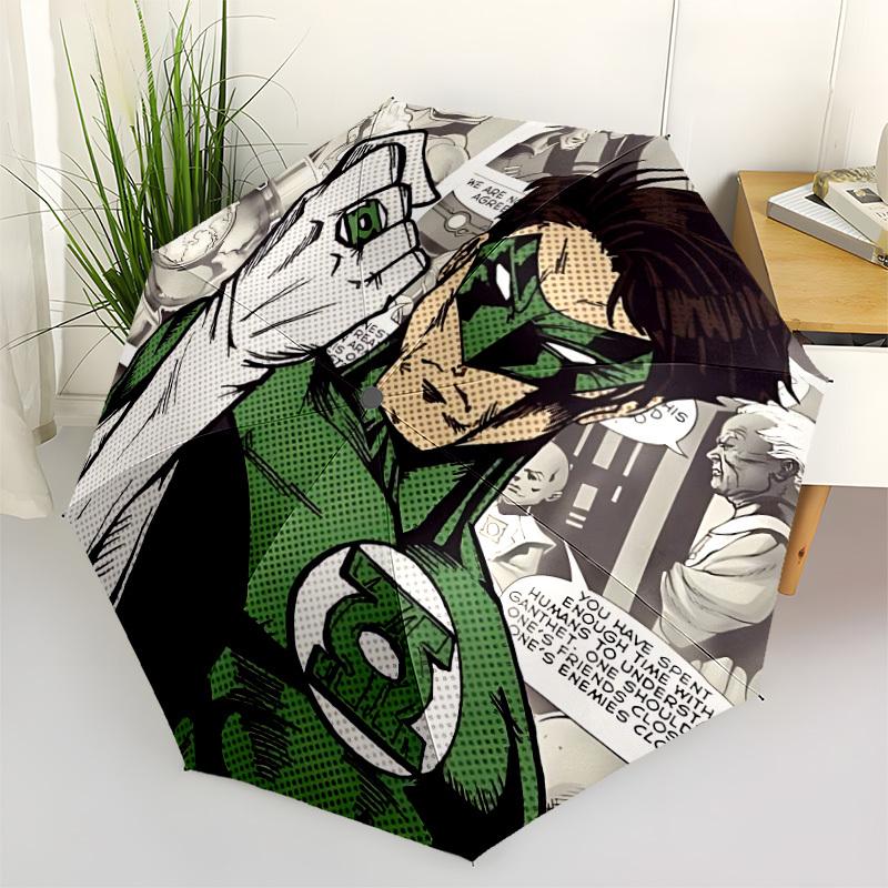 1pc Green Lantern Automatic Folding Umbrella - Sturdy 8-Rib Polyester Canopy,Sun-Defying Travel Companion yy251023106
1pc Green Lantern Automatic Folding Umbrella - Sturdy 8-Rib Polyester Canopy,Sun-Defying Travel Companion yy251023106