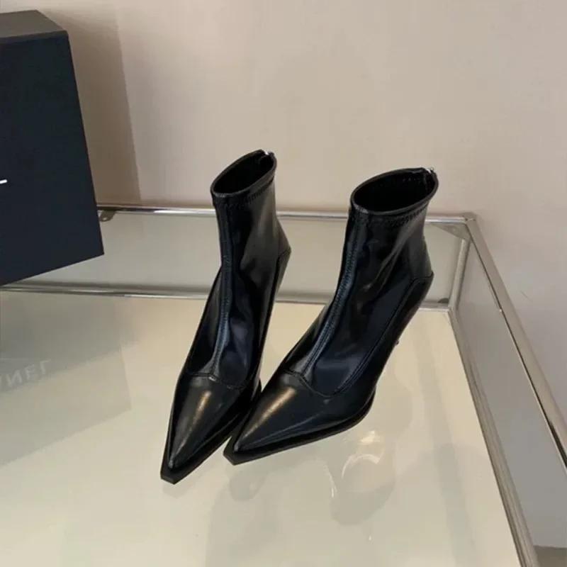 High Quality Ladies Shoes Back Zip Modern Boots Women Fashion Stiletto Modern Boots Women Sexy Pointed Toe Mid-Calf Boots 35
High Quality Ladies Shoes Back Zip Modern Boots Women Fashion Stiletto Modern Boots Women Sexy Pointed Toe Mid-Calf Boots 35