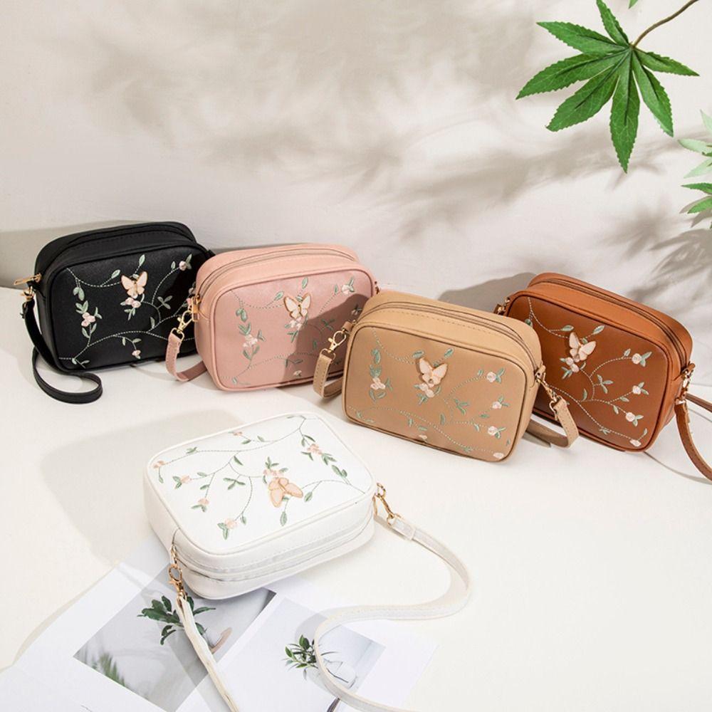 Butterfly Embroidered Crossbody Bag Zipper Handbag Sweet PU Leather Shoulder Bag Ladies чорний
Butterfly Embroidered Crossbody Bag Zipper Handbag Sweet PU Leather Shoulder Bag Ladies чорний