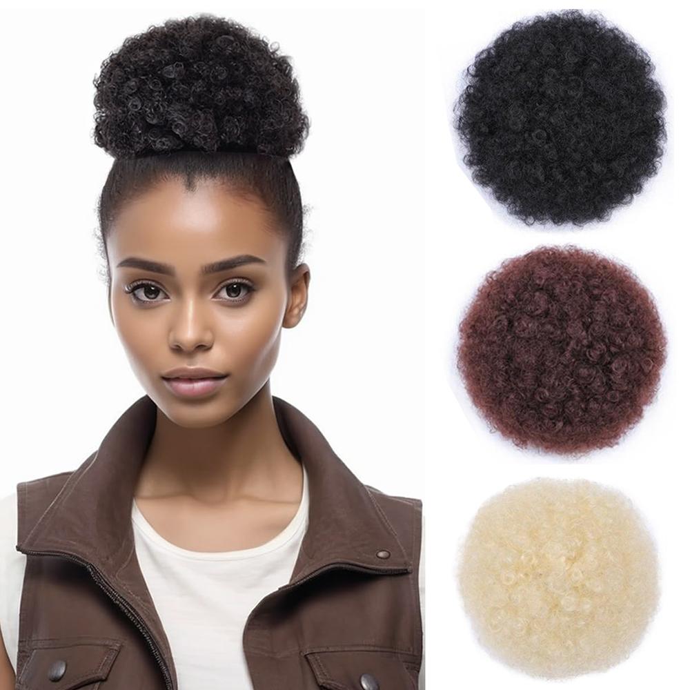 MISS WIG Synthetic Short Fluffy Curly Buns Ponytail Hair Extensions Drawstring High Puff Clip In Wig For Women Daily Wear 15cm
MISS WIG Synthetic Short Fluffy Curly Buns Ponytail Hair Extensions Drawstring High Puff Clip In Wig For Women Daily Wear 15cm