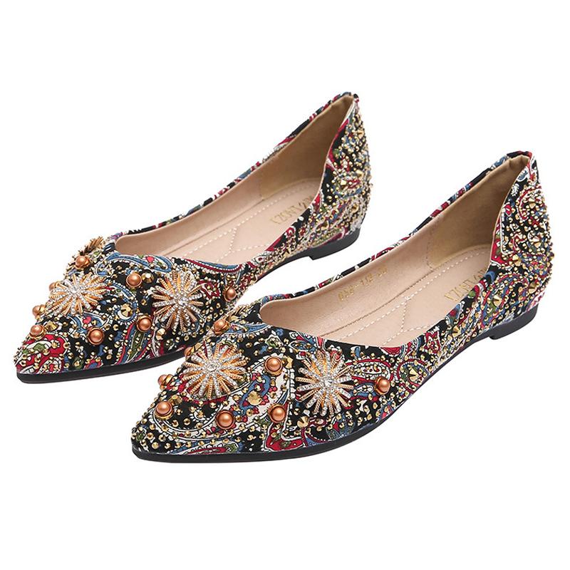 Women Rhinestone Paisley Casual Shoes Pointed Toe Ethnic Style Flat Shoes Rivet Shallow Mouth Office Work Single Shoes Size34-43 43 чорний
Women Rhinestone Paisley Casual Shoes Pointed Toe Ethnic Style Flat Shoes Rivet Shallow Mouth Office Work Single Shoes Size34-43 43 чорний