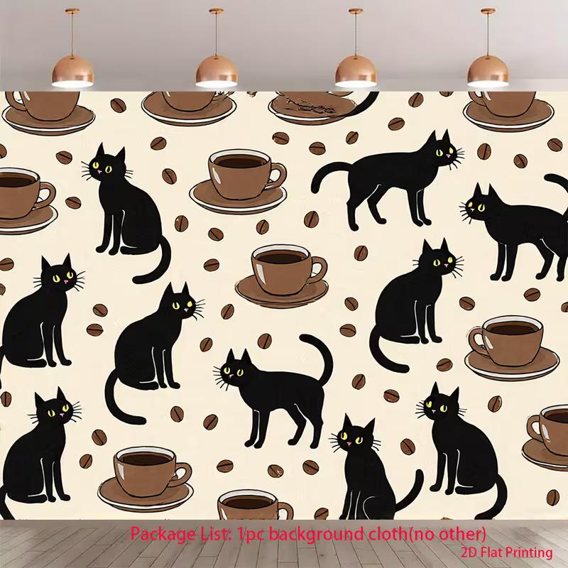 2D Black Cat & Coffee Cup Backdrop Cute Cartoon Pattern on Beige Background Photography Background 47.2x31.5inch/120*80cm
2D Black Cat & Coffee Cup Backdrop Cute Cartoon Pattern on Beige Background Photography Background 47.2x31.5inch/120*80cm