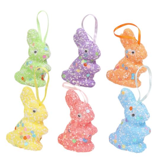 6Pcs Easter Foam Bunny Decorations Colorful Glitter Bunny And Egg Shapes Simple Hanging Wall Art for Party Spring Crafts Kindergarten And Home Decor
6Pcs Easter Foam Bunny Decorations Colorful Glitter Bunny And Egg Shapes Simple Hanging Wall Art for Party Spring Crafts Kindergarten And Home Decor