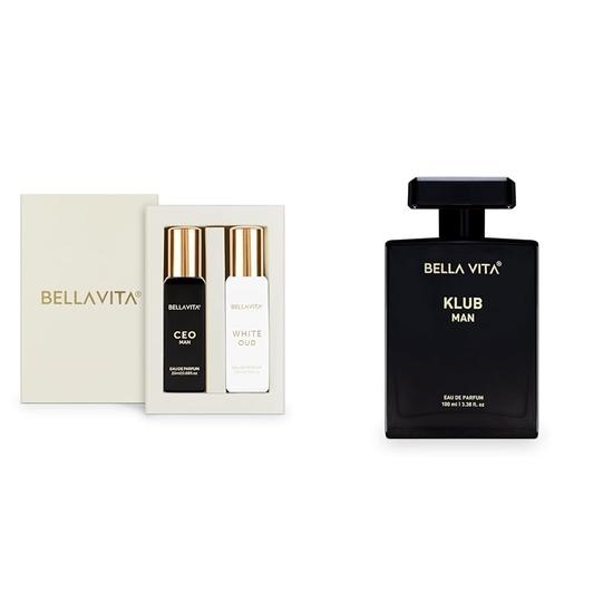 Bella Vita Luxury CEO Man & White Oud Unisex Combo с тонка агар и апельсиновое дерево Упаковка из 2 парфюмированных жидких духов по 20 мл каждый
Bella Vita Luxury CEO Man & White Oud Unisex Combo с тонка агар и апельсиновое дерево Упаковка из 2 парфюмированных жидких духов по 20 мл каждый