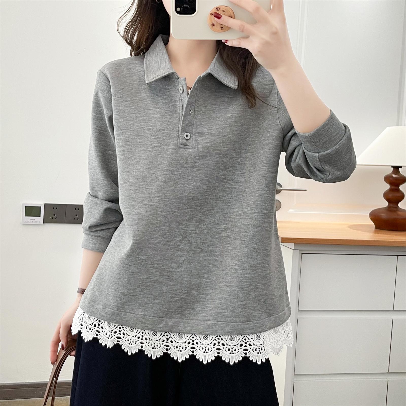 2026 Spring Plus Size Women s Floral Hem Long Sleeve Polo Top XL сірий колір
2026 Spring Plus Size Women s Floral Hem Long Sleeve Polo Top XL сірий колір