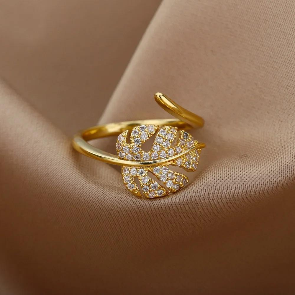 2025 Trend Fashion Palm Leaf Shape Open Rings For Women Zircon Adjustable Finger Ring Girls Party Jewelry Gift Accessories
2025 Trend Fashion Palm Leaf Shape Open Rings For Women Zircon Adjustable Finger Ring Girls Party Jewelry Gift Accessories