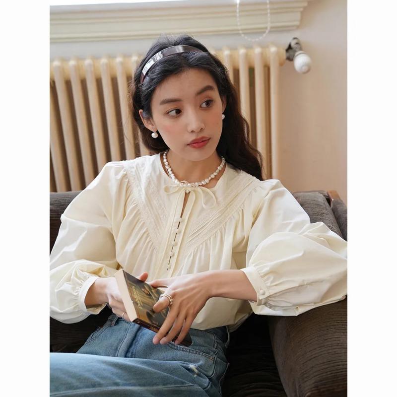 Women Tie Neck Puff Sleeve Ruched Blouse Vintage Button Down S абрикосовый
Women Tie Neck Puff Sleeve Ruched Blouse Vintage Button Down S абрикосовый