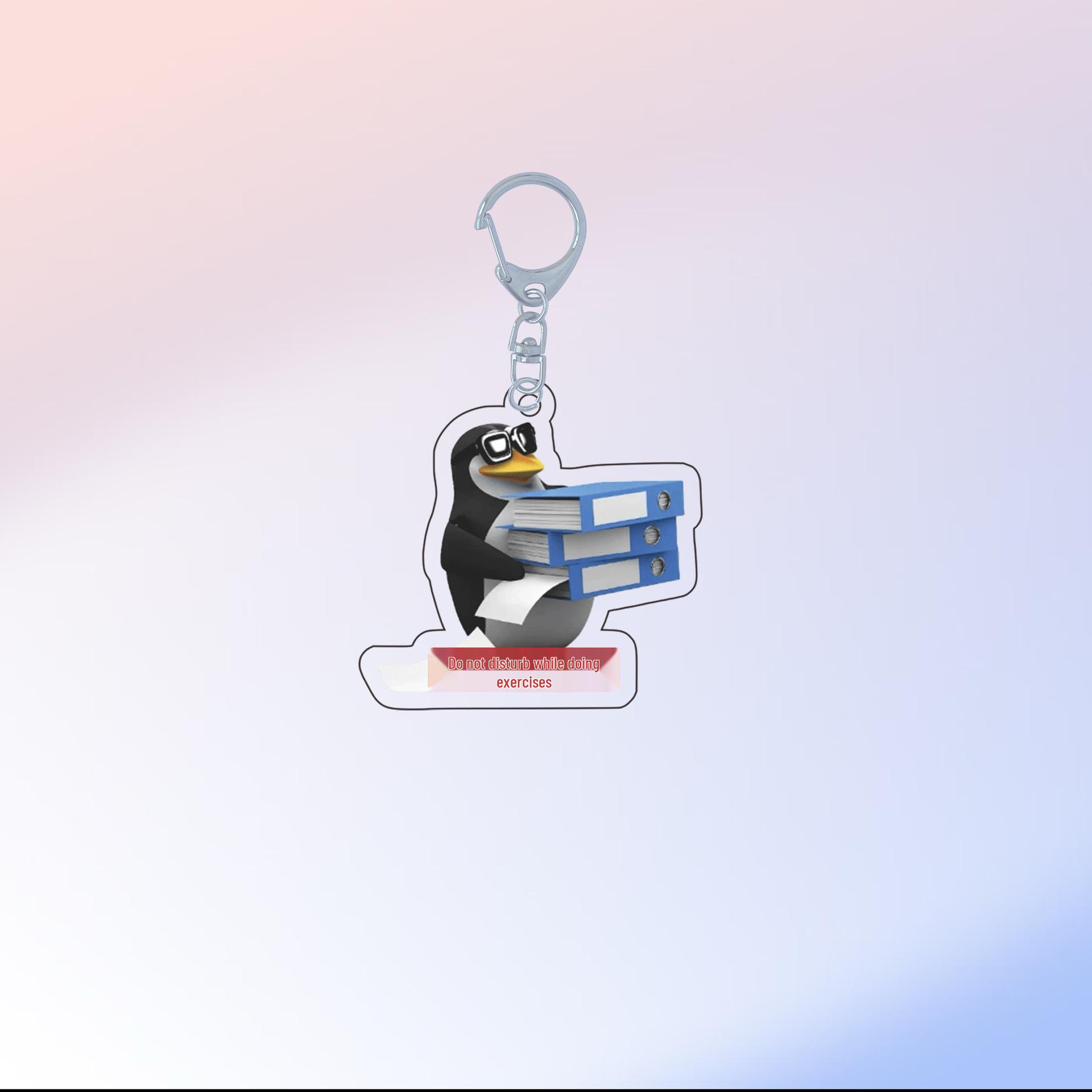 Noble Penguin Double-Sided Acrylic Pendant Keychain - Cute Student Backpack Charm
Noble Penguin Double-Sided Acrylic Pendant Keychain - Cute Student Backpack Charm