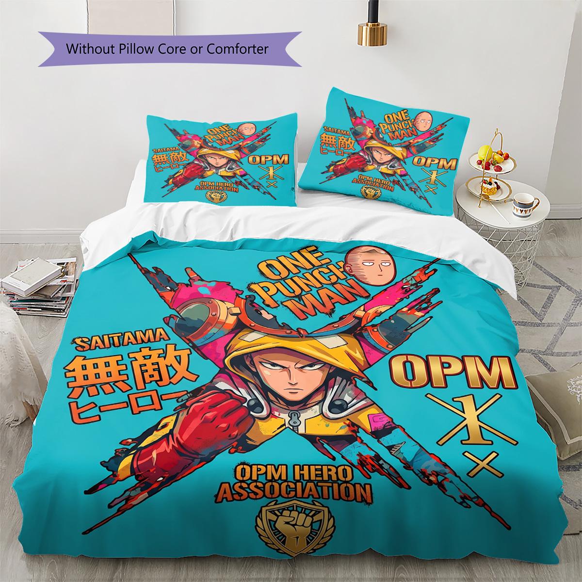 One Punch Man Pillowcase & Duvet Cover Set for Home Decor Birthday Gift (1 * duvet cover + 2 * pillowcase, without core) 135x200cm
One Punch Man Pillowcase & Duvet Cover Set for Home Decor Birthday Gift (1 * duvet cover + 2 * pillowcase, without core) 135x200cm