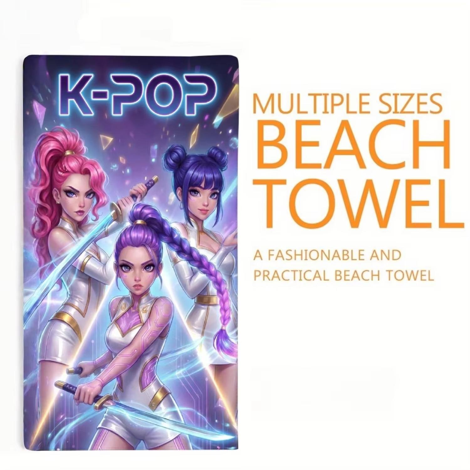 K-Pop Idol Pattern Beach Towel, Quick Dry Anti-Sand Soft Comfortable Unisex Microfiber for Swimming Summer Vacation W40*H60(CM)
K-Pop Idol Pattern Beach Towel, Quick Dry Anti-Sand Soft Comfortable Unisex Microfiber for Swimming Summer Vacation W40*H60(CM)