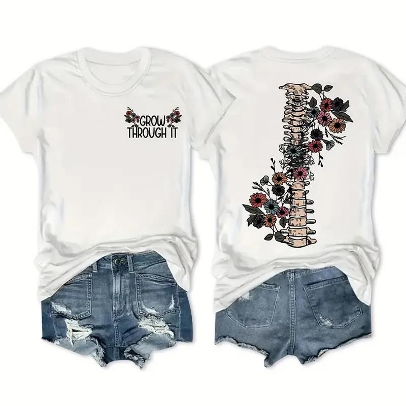 Women Summer T Shirt Retro Fashion Short Sleeve Tees Casual Flower Printed Tops XS білий
Women Summer T Shirt Retro Fashion Short Sleeve Tees Casual Flower Printed Tops XS білий