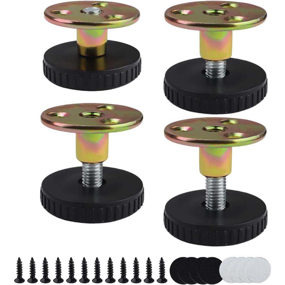 Furniture Feet - Pack of 4 Height Adjustable Feet, 27-40 Mm, Carbon Steel, Screwed or Self-Adhesive for Chairs, Tables, Cabinets
Furniture Feet - Pack of 4 Height Adjustable Feet, 27-40 Mm, Carbon Steel, Screwed or Self-Adhesive for Chairs, Tables, Cabinets
