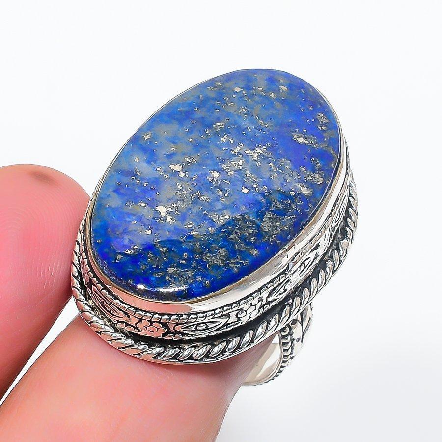 Кольцо из серебра 925 пробы с натуральным лазуритом, размер 8,5 P0L86
Кольцо из серебра 925 пробы с натуральным лазуритом, размер 8,5 P0L86