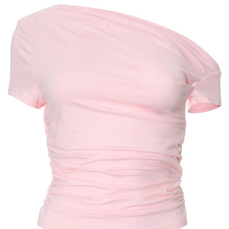 Ткань высокой эластичности однотонная с открытым плечом короткий рукав присборенная укороченная майка женская повседневная L розовый
Ткань высокой эластичности однотонная с открытым плечом короткий рукав присборенная укороченная майка женская повседневная L розовый