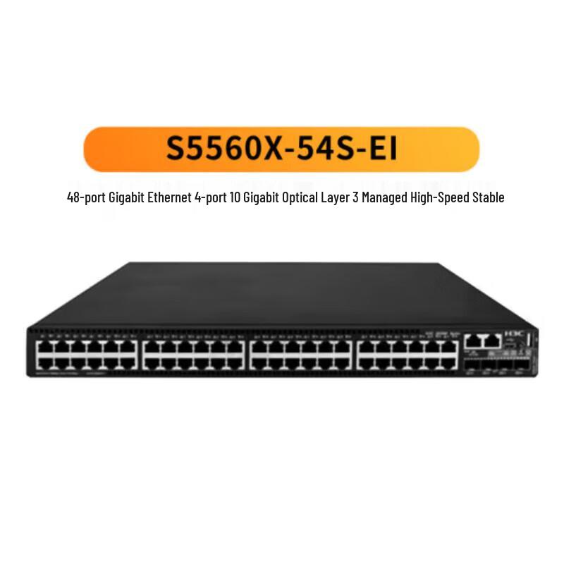 H3C S5560X-54S-EI 48-Port Gigabit Managed Ethernet Switch
H3C S5560X-54S-EI 48-Port Gigabit Managed Ethernet Switch