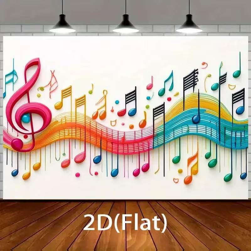 2D Musical Staff Backdrop, Watercolor Colorful Notes Background Cloth for School Music Event Decoration 47.2x31.5inch/120*80cm
2D Musical Staff Backdrop, Watercolor Colorful Notes Background Cloth for School Music Event Decoration 47.2x31.5inch/120*80cm
