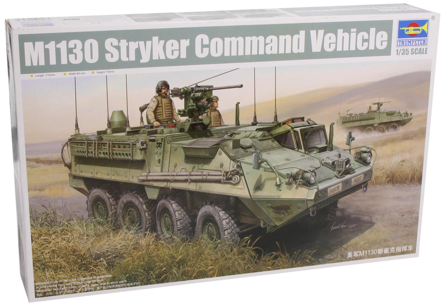 Trumpeter US Army M1130 Stryker Command and Communication Vehicle Plastic Model 1/35
Trumpeter US Army M1130 Stryker Command and Communication Vehicle Plastic Model 1/35