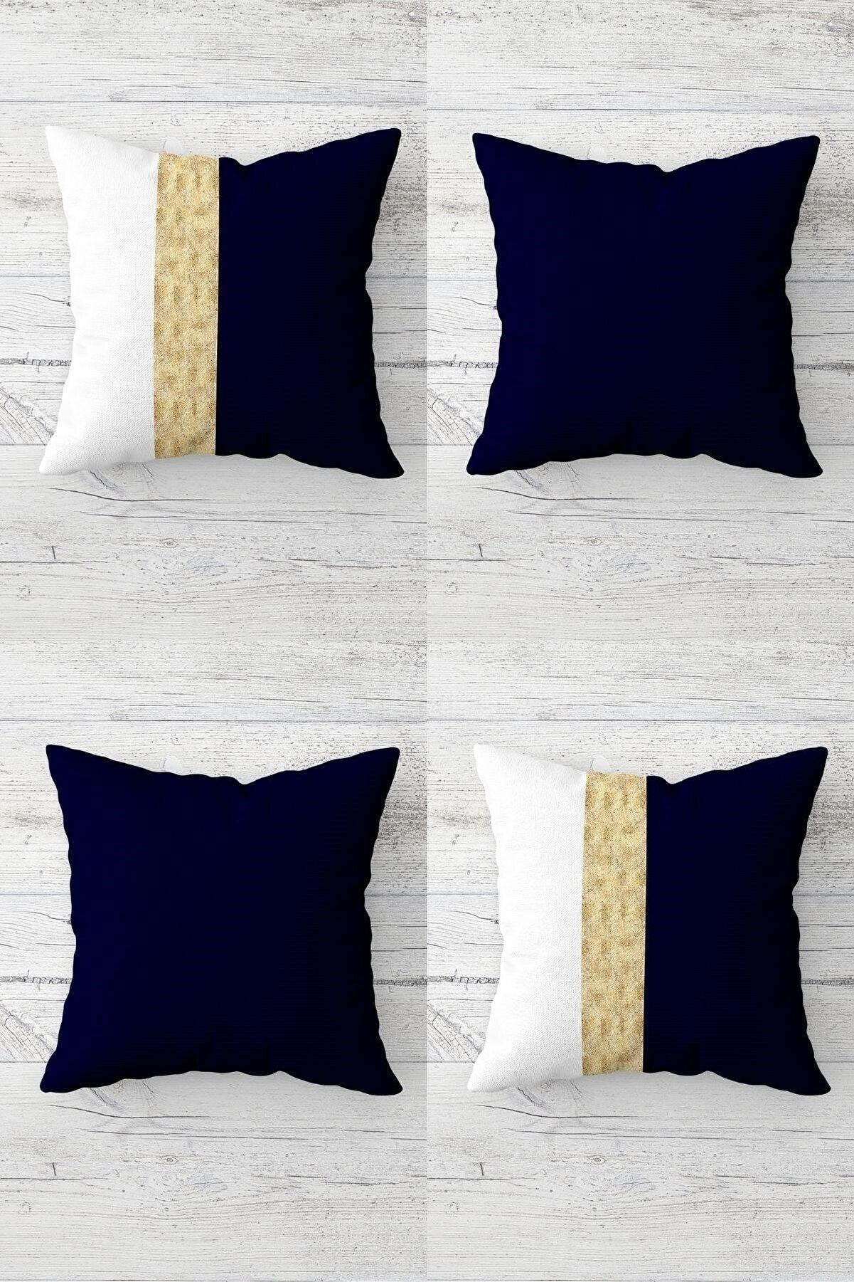 Gold Striped and Plain Patterned Throw Pillow Cover with Hidden Zipper, Sofa Pillow Case Set (4pcs)
Gold Striped and Plain Patterned Throw Pillow Cover with Hidden Zipper, Sofa Pillow Case Set (4pcs)