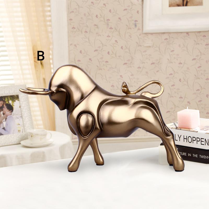 1PC Chinese Ox Resin Statues Home Crafts Set Pieces Antique Copper Color Living Room Office
1PC Chinese Ox Resin Statues Home Crafts Set Pieces Antique Copper Color Living Room Office