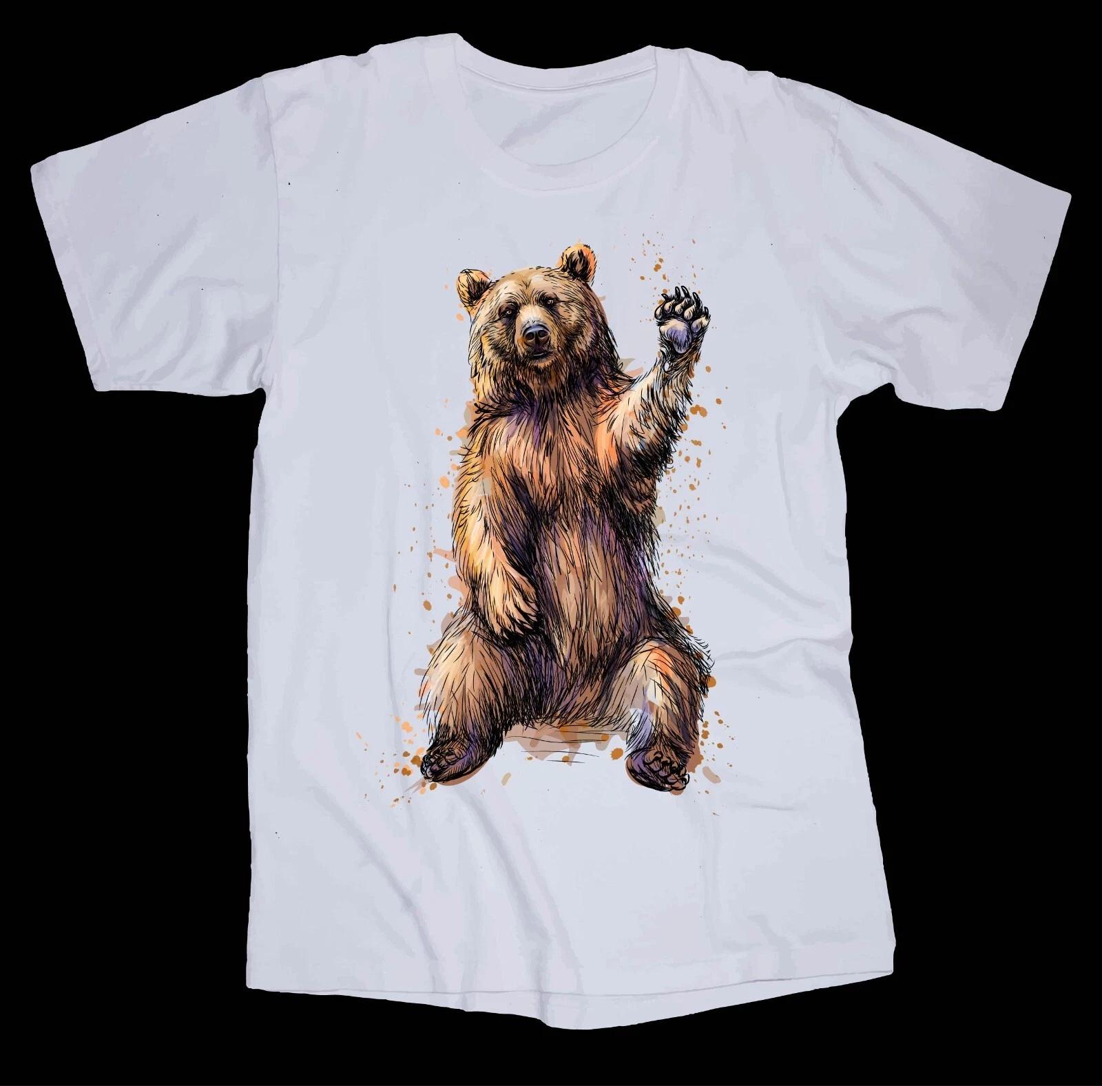 Bear Painting white T-shirt Outdoor Wildlife Parks Colorado Forest L
Bear Painting white T-shirt Outdoor Wildlife Parks Colorado Forest L