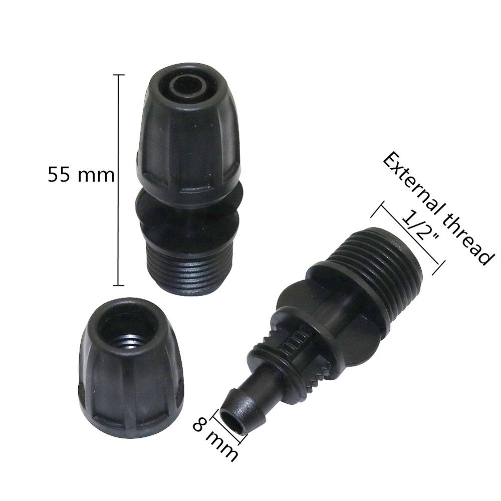 2 Pcs 1/2 male thread to 8/11mm hose connector Garden Drip irrigation Hose splitters with lock nut watering Pipe fitting чёрный
2 Pcs 1/2 male thread to 8/11mm hose connector Garden Drip irrigation Hose splitters with lock nut watering Pipe fitting чёрный