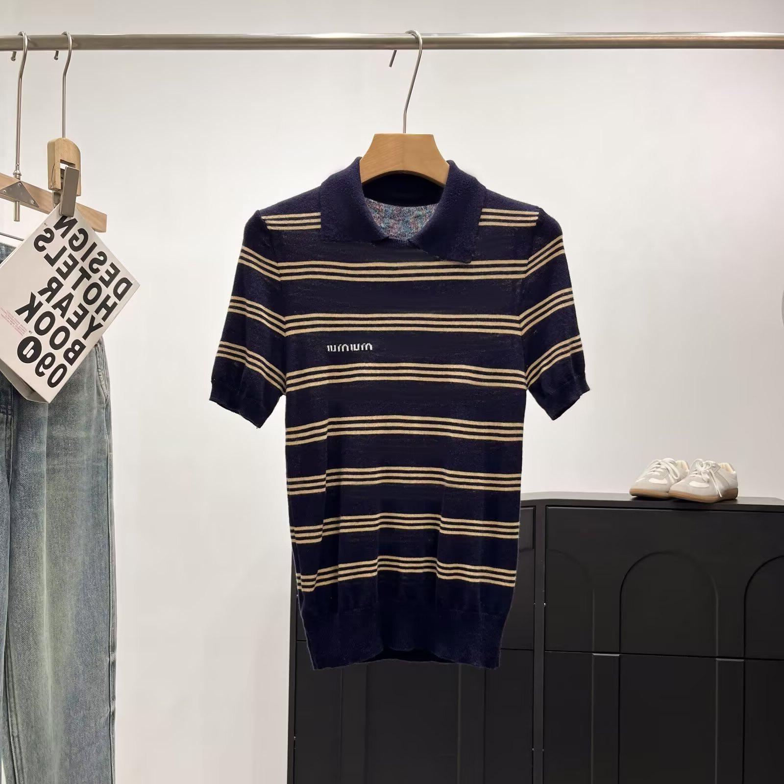 BM&MD&ZA Women s Summer Striped Knitted Polo Short Sleeve Top - Casual and Versatile Fashion. M
BM&MD&ZA Women s Summer Striped Knitted Polo Short Sleeve Top - Casual and Versatile Fashion. M