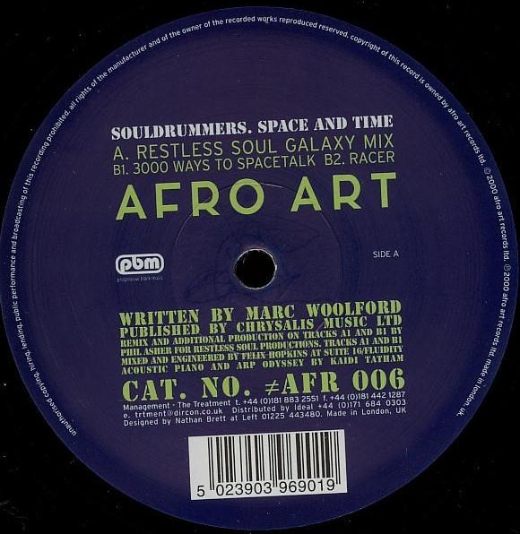 12inch Record SOUL DRUMMERS - Space And Time AFR006 Afro Art 2000 UK Dance & Electronica Used
12inch Record SOUL DRUMMERS - Space And Time AFR006 Afro Art 2000 UK Dance & Electronica Used