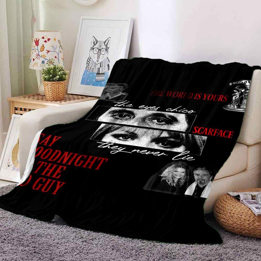 1pc Scarface-Inspired Flannel Blanket - Soft Cozy All-Season Throw for Bedroom, Sofa, Camping, Travel - Perfect Gift for Movie FansB17 80cmx120cm(31inx47in)
1pc Scarface-Inspired Flannel Blanket - Soft Cozy All-Season Throw for Bedroom, Sofa, Camping, Travel - Perfect Gift for Movie FansB17 80cmx120cm(31inx47in)