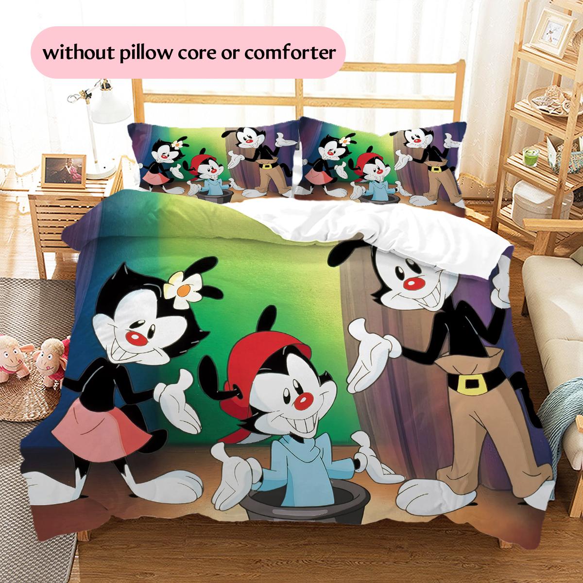 Animaniacs Pattern Bedding Home Decoration Birthday & Festival Gift (1 * duvet cover + 2 * pillowcase, without core) 135x200cm
Animaniacs Pattern Bedding Home Decoration Birthday & Festival Gift (1 * duvet cover + 2 * pillowcase, without core) 135x200cm