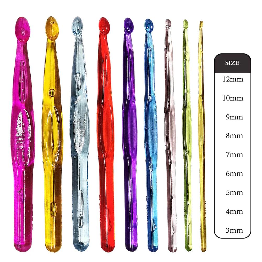 9Pcs Crochet Hook Set Colourful Crochet Hooks 3-12 mm Hook Head for Beginners Ergonomic Plastic Knitting Needles Set
9Pcs Crochet Hook Set Colourful Crochet Hooks 3-12 mm Hook Head for Beginners Ergonomic Plastic Knitting Needles Set