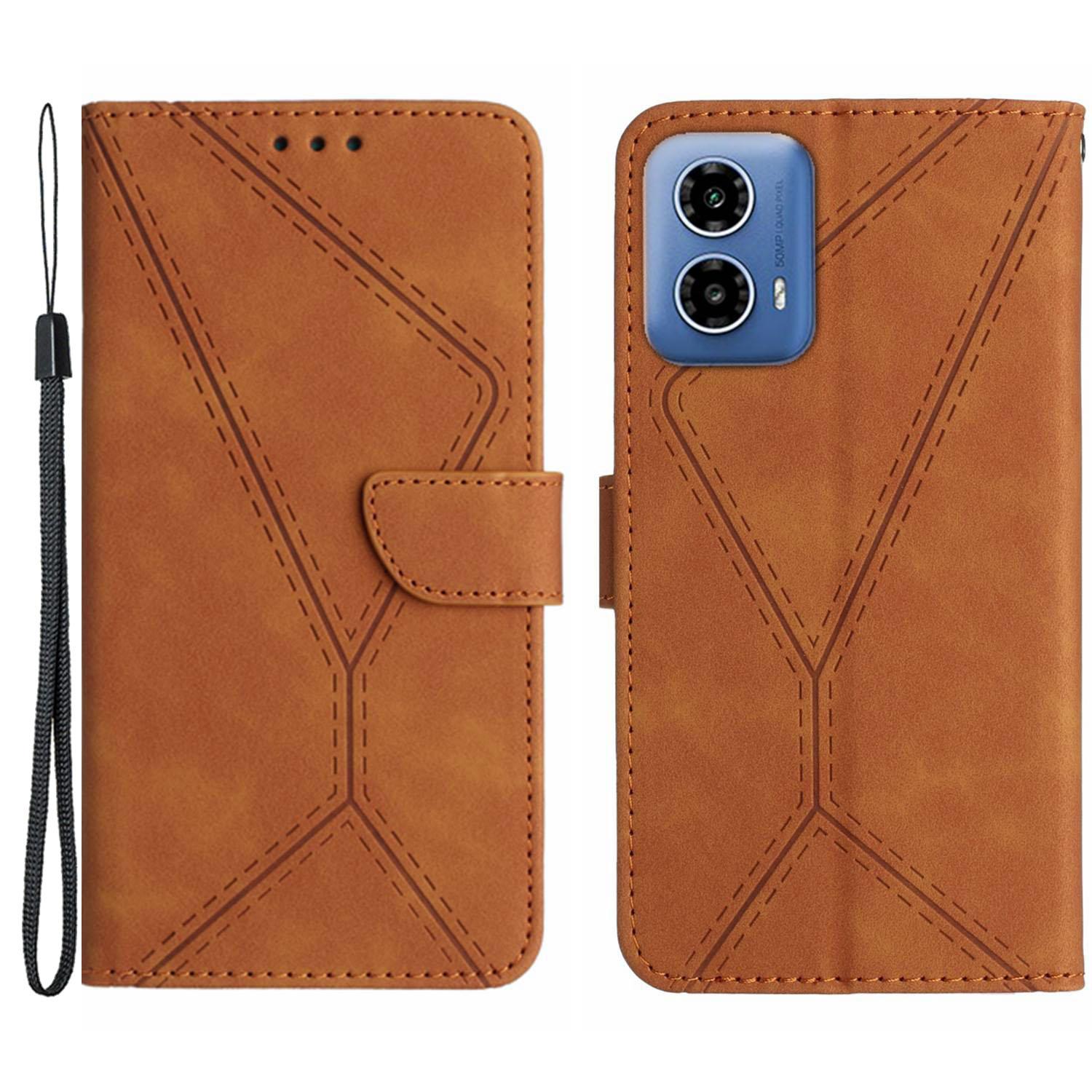 HT05 Для Motorola Moto E14 4G/G04 4G/G04s 4G/G24 4G Магнитный чехол Кожа с эффектом Soft-Touch Чехол с тиснением линии Brown
HT05 Для Motorola Moto E14 4G/G04 4G/G04s 4G/G24 4G Магнитный чехол Кожа с эффектом Soft-Touch Чехол с тиснением линии Brown