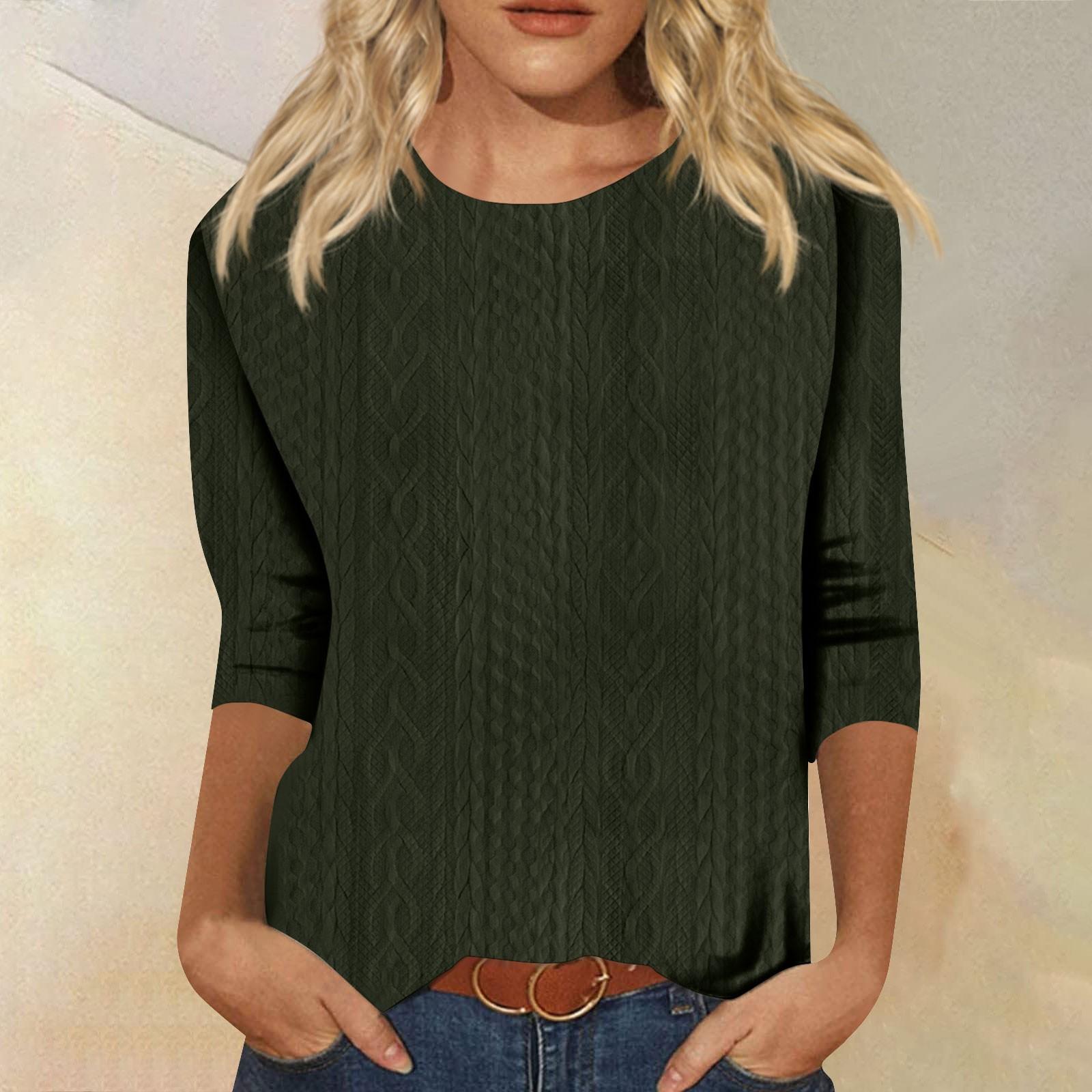 Women s Fashion Casual Color Round Neck 3/4 Sleeve Loose T-Shirt Ladies Top XXXL
Women s Fashion Casual Color Round Neck 3/4 Sleeve Loose T-Shirt Ladies Top XXXL
