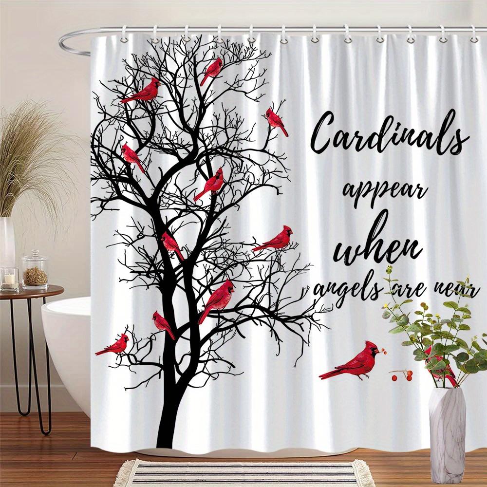 Red Cardinal Birds Shower Curtain Black Tree Design Inspirational Quote Nature Art Bathroom Decor Waterproof Printed Bath 90x180CM
Red Cardinal Birds Shower Curtain Black Tree Design Inspirational Quote Nature Art Bathroom Decor Waterproof Printed Bath 90x180CM