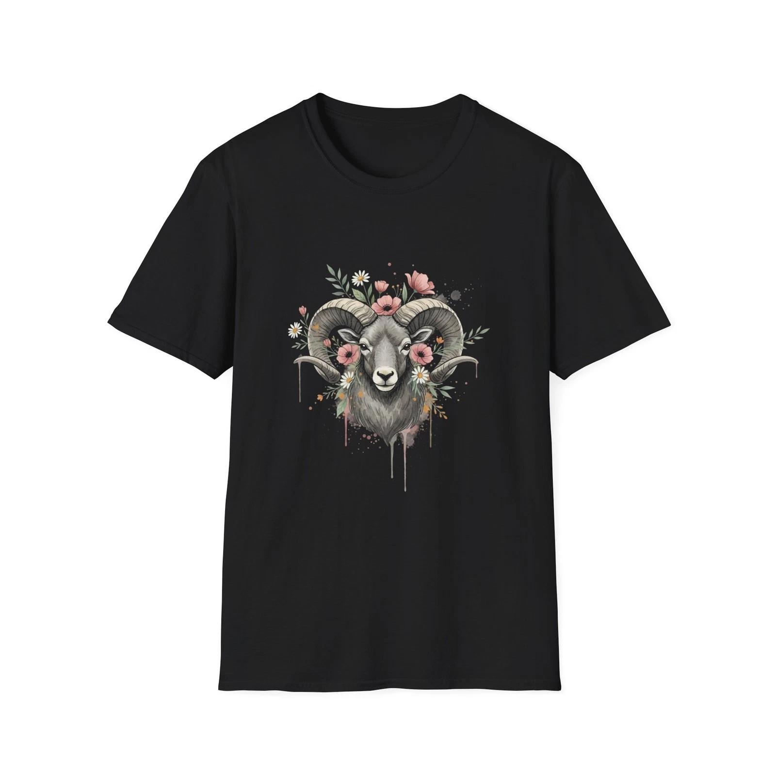 Ram Floral Watercolor Boho Black Tee Nature Aesthetic Graphic T-Shirt XL
Ram Floral Watercolor Boho Black Tee Nature Aesthetic Graphic T-Shirt XL