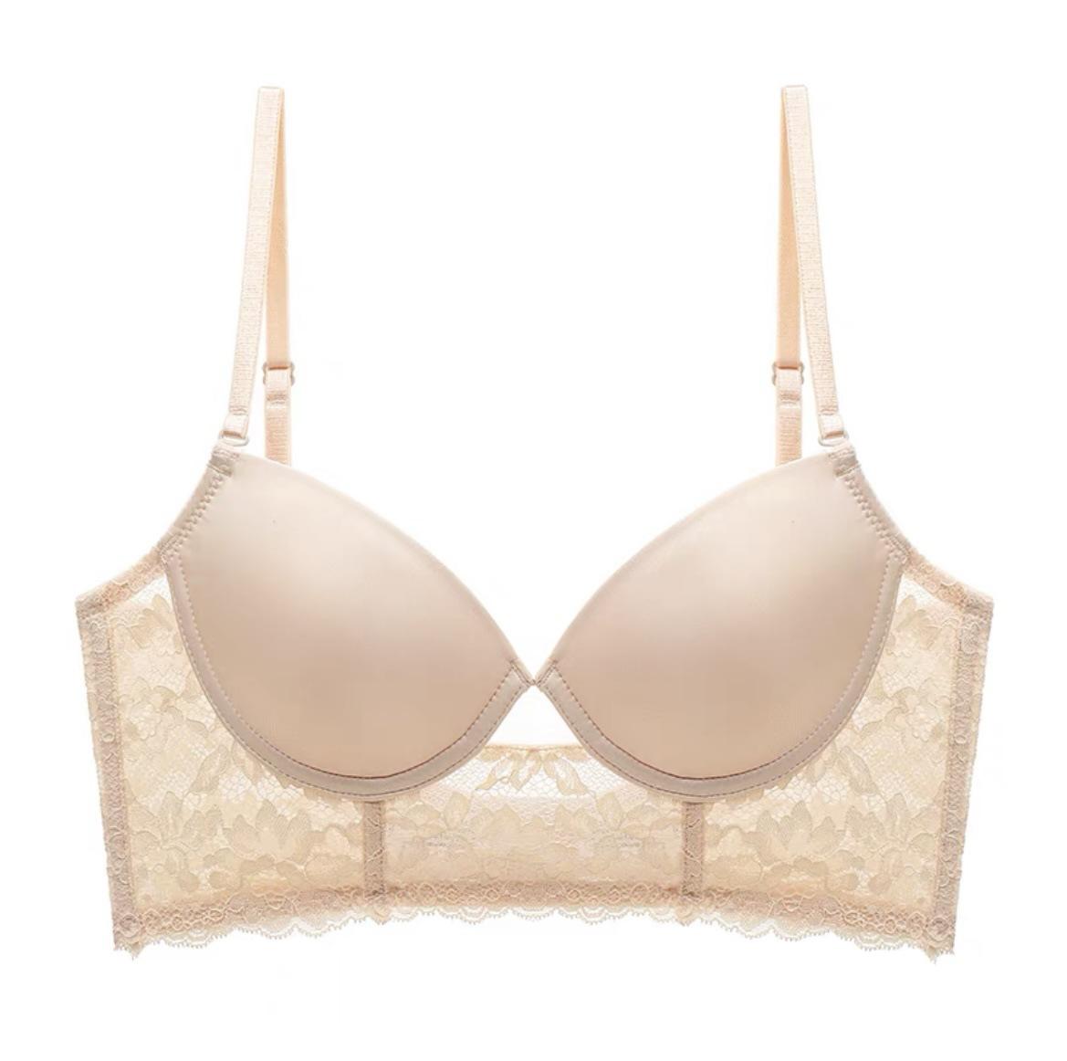 Fixed double shoulder straps, underwear with large breasts and small full cups, white lace gathered and closed breasts, anti-sagging bra. 38/85AB cup
Fixed double shoulder straps, underwear with large breasts and small full cups, white lace gathered and closed breasts, anti-sagging bra. 38/85AB cup