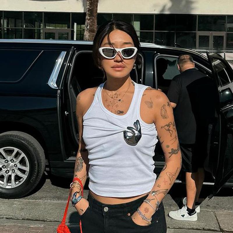 Personalized Fashion Personalized Shrink Tank Top Sexy Solid Color OK Pattern Tank Top L білий
Personalized Fashion Personalized Shrink Tank Top Sexy Solid Color OK Pattern Tank Top L білий