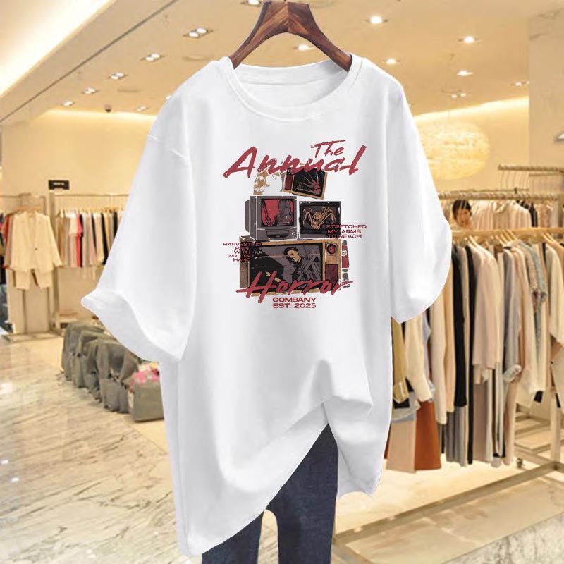 Women s Retro Trend Pure Cotton Short Sleeve T-shirt - Heavyweight Streetwear Summer Design L
Women s Retro Trend Pure Cotton Short Sleeve T-shirt - Heavyweight Streetwear Summer Design L