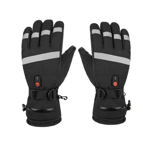 1 комплект зимних перчаток с электроподогревом, 3 температуры, регулируемые, ветрозащитные, водонепроницаемые, с сенсорным экраном, противоскользящие, термальные, для мотоцикла, велоспорта, лыж D