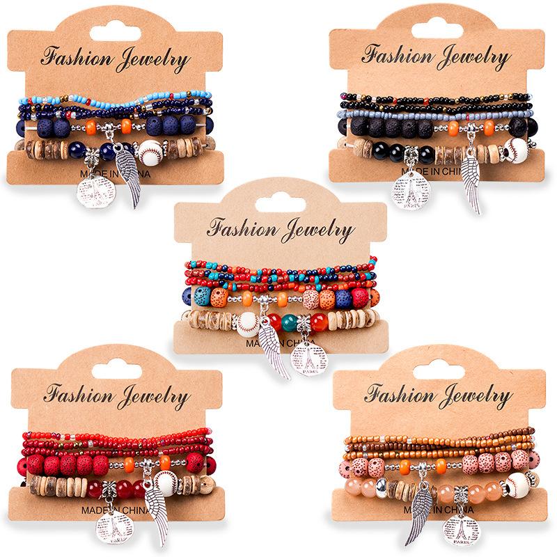 Bohemian Folk Wind Bracelet Off The Wing Pendant Multi-layered Elastic Beads Bracelet Jewelry
Bohemian Folk Wind Bracelet Off The Wing Pendant Multi-layered Elastic Beads Bracelet Jewelry
