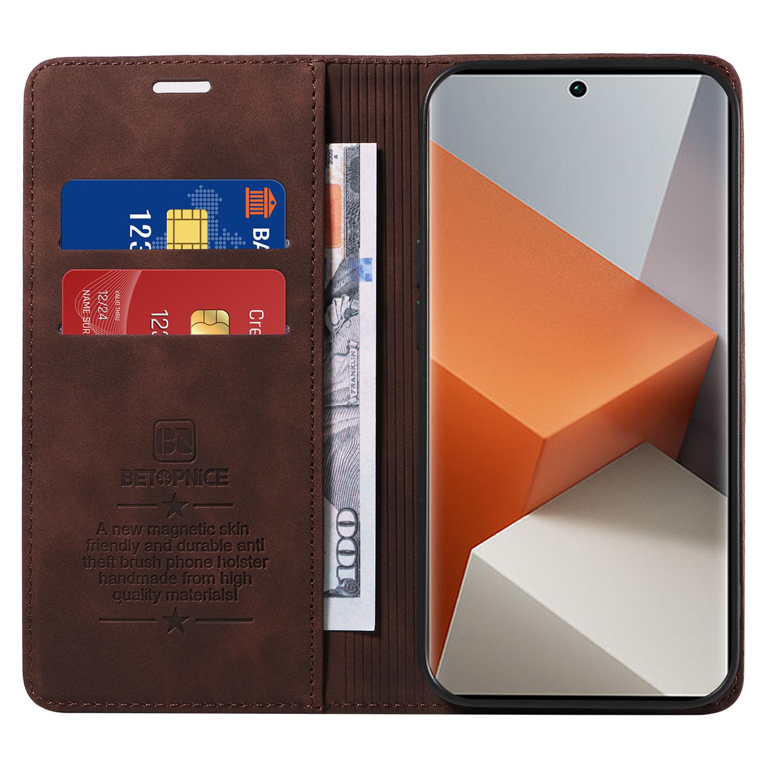 BETOPNICE 003 for Xiaomi Redmi Note 13 Pro+ 5G Wallet Case RFID Blocking Leather Cover Brown
BETOPNICE 003 for Xiaomi Redmi Note 13 Pro+ 5G Wallet Case RFID Blocking Leather Cover Brown