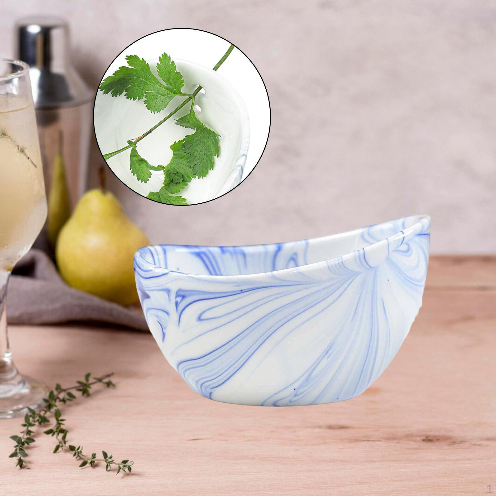 Herb Stripper Bowl Ceramic Kitchen Tool Ergonomic Leaf Separator for Separating Leaves and Stem синій
Herb Stripper Bowl Ceramic Kitchen Tool Ergonomic Leaf Separator for Separating Leaves and Stem синій