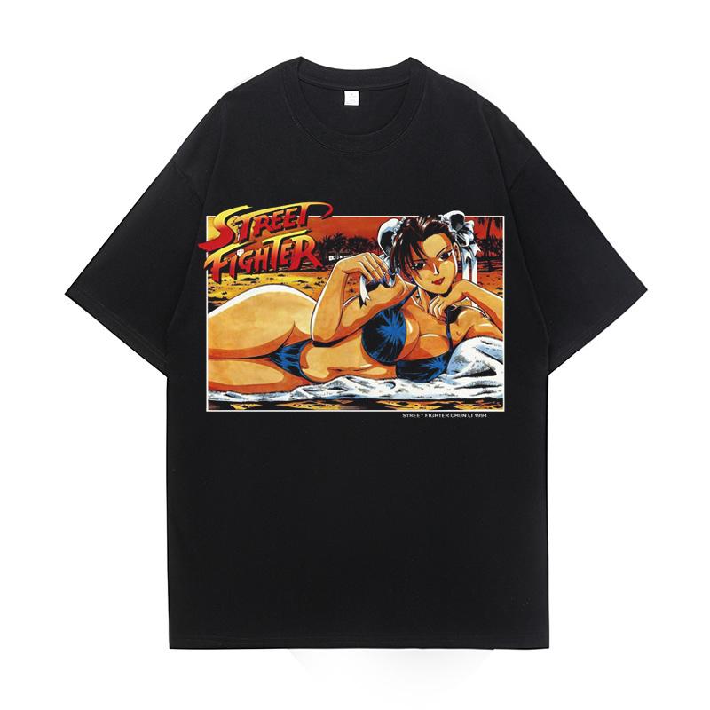 Street Fighter Chun Li Графическая футболка в стиле хип-хоп, потертая футболка с короткими рукавами, летняя футболка унисекс из 100% хлопка, уличная одежда большого размера
Street Fighter Chun Li Графическая футболка в стиле хип-хоп, потертая футболка с короткими рукавами, летняя футболка унисекс из 100% хлопка, уличная одежда большого размера