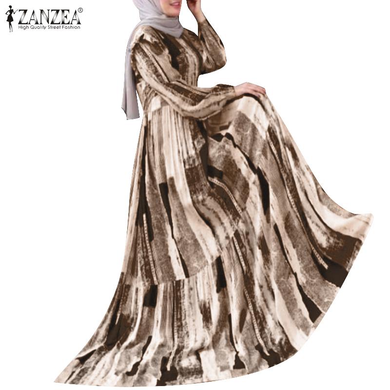 ZANZEA Женское повседневное шикарное свободное длинное платье с длинным рукавом и круглым вырезом с принтом
ZANZEA Женское повседневное шикарное свободное длинное платье с длинным рукавом и круглым вырезом с принтом
