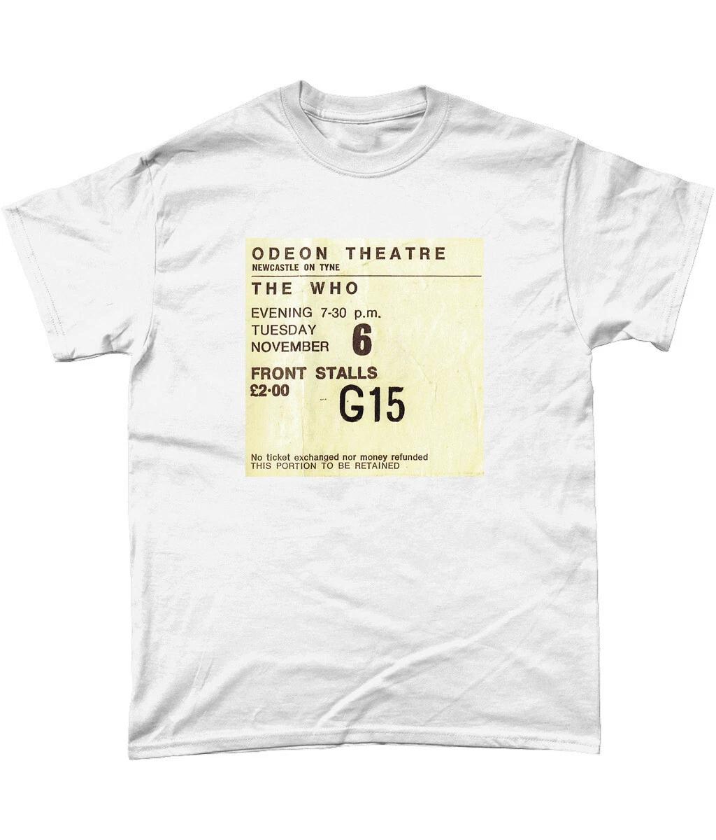 The Who Newcastle Odeon 1973 Ticket Stub T Shirt Townshend Daltrey Moon The Ox 2XL
The Who Newcastle Odeon 1973 Ticket Stub T Shirt Townshend Daltrey Moon The Ox 2XL