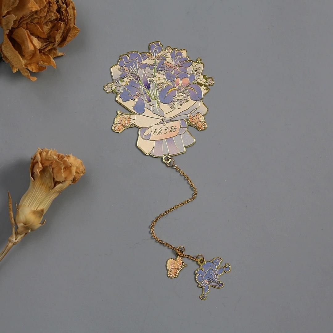 Cultural Creative Flower Bouquet Bookmarks Oil Painting Metal Bookmark Students Blessing Bookmark Good Luck Stationery Rewards
Cultural Creative Flower Bouquet Bookmarks Oil Painting Metal Bookmark Students Blessing Bookmark Good Luck Stationery Rewards
